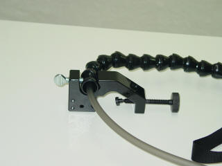 Flex Tube Positioned in Clamp