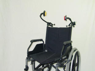 Jelly Bean Switches Mounted on Wheelchair
