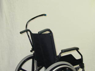 Mini Cup Adaptive Switch Mounted on Wheelchair