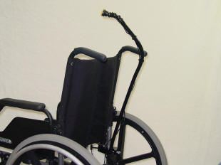 Specs Adaptive Switch Mounted on Wheelchair